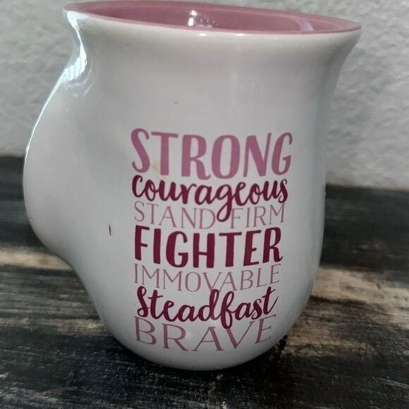 Inspirational Pink & White Ceramic Mug With Bible Verse - Picture 2 of 6